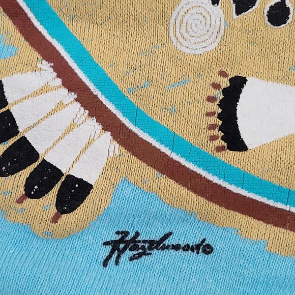Vintage Native-American Sweatshirt Womens Large 22x22 Boxy - Picture 12 of 14